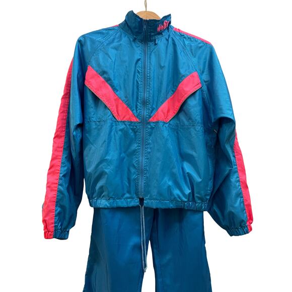 Vintage Dolfin Tracksuit M | Blue Pink Windbreaker Set, 80s 90s Retro Vibes - Picture 13 of 13